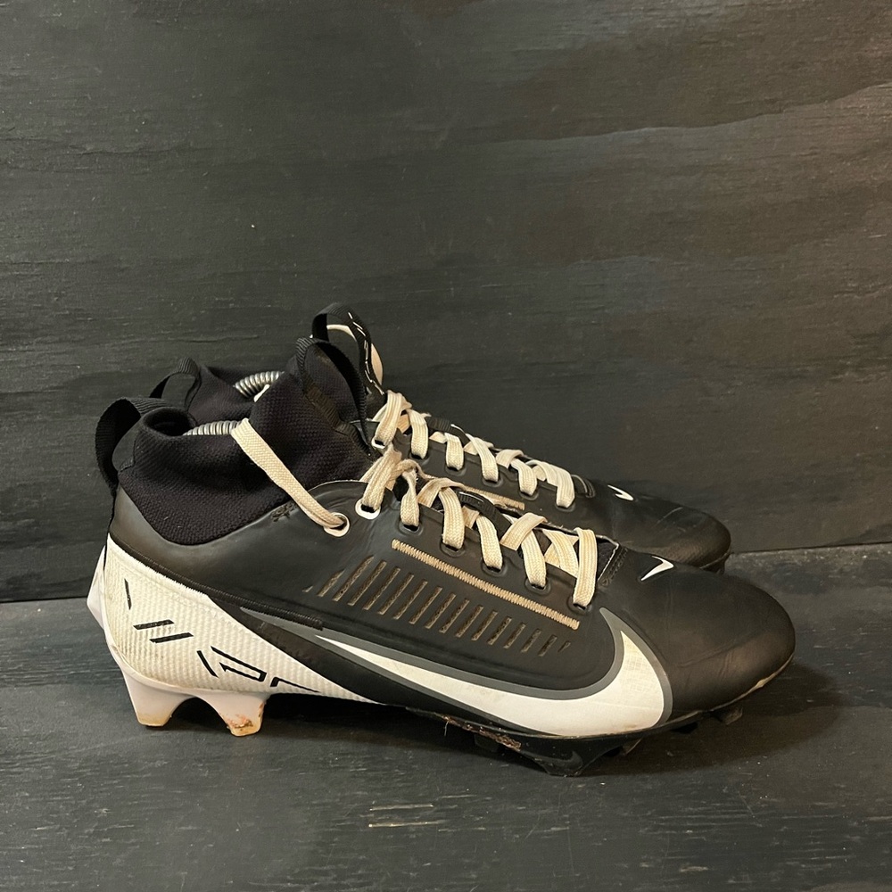 Nike Vapor Edge Pro 360 2 Mens Size 8 Black White Football Cleats DA5456-001